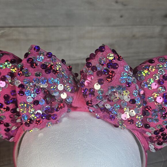 Pink Sequin Minnie Mouse Ears Disney Ears Handmade - Picture 3 of 5